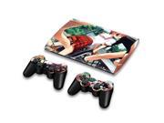 For Sony PlayStation 3 Super Slim CECH 4000 Skins Stickers Personalized Decals 2 Controller Covers PS3S4000 126