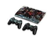 For Sony PlayStation 3 Super Slim CECH 4000 Skins Stickers Personalized Decals 2 Controller Covers PS3S4000 94