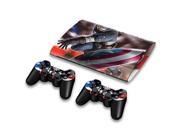 For Sony PlayStation 3 Super Slim CECH 4000 Skins Stickers Personalized Decals 2 Controller Covers PS3S4000 95