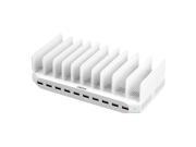 UNITEK Y 2172 10 Port USB Charger Charging Station for Multiple Device with SmartIC Tech Organizer Stand for Apple iPad iPhone Samsung Galaxy Google Nexus LG