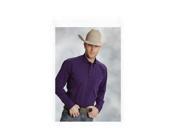 Roper Western Shirt Mens L S Solid Button L Purple 03 001 0366 0653 PU