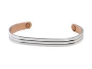 Sabona Jewelry Mens Womens Bracelet Copper Magnetic XL Silver 540