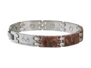 Sabona Jewelry Mens Bracelet Realtree Stainless Magnetic L Brown 445