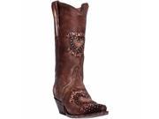Dan Post Western Boots Womens Shabby Chic Harness 7 M Chocolate DP3580