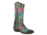 Macie Bean Western Boots Womens Floral Just Dandy 9 B Black M8040