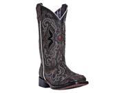 Laredo Western Boots Womens Snake Print Sanded Goat 9.5 M Black Tan 5660