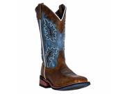 Laredo Western Boots Womens Stockman Square Toe 9 M Tan Blue 5666