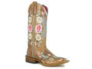 Macie Bean Western Boots Womens Rose Garden Floral 7.5 B Honey M9012