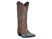 Laredo Western Boots Womens Cross Point 6 M Brown Turquoise 52032