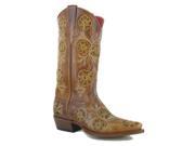 Macie Bean Western Boots Womens Floral Josephine 9 B Whiskey M8041