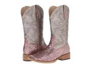 Roper Western Boots Womens Glitter 6.5 B Pink Gray 09 021 1901 0053 GY