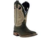 Laredo Western Boots Men Stockman Collared Sq Toe 9.5 D Brown Tan 7886