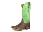 Horse Power Western Boots Mens Leather Cowboy Snip Toe 9 D Moka HP2004