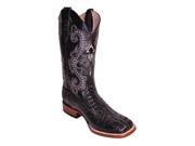 Ferrini Western Boots Mens Caiman Gator Cowboy 12 D Black 40393 04
