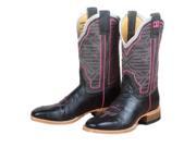 Cinch Western Boots Womens Zebra Print 6.5 B Mad Dog Black CEW506