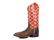 Horse Power Western Boots Mens Leather Cowboy Bison 8 EE Toast HP1061