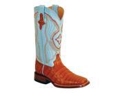 Ferrini Western Boots Womens Caiman Belly Gator 7.5 B Cognac 82493 02