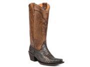 Roper Western Boots Womens Teju Exotic 8 B Brown 09 021 7020 0859 BR