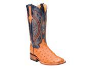 Ferrini Western Boots Womens Full Quill Ostrich 10 B Cognac 80193 02