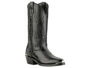 Laredo Western Boot Men Leather McComb Trucker R Toe 7.5 D Black 12621