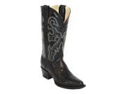 Ferrini Western Boots Womens Teju Lizard Exotic 8.5 B Black 81161 04