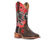 Cinch Western Boots Mens Edge Leon Sq Toe 12 D Black Red CEM117