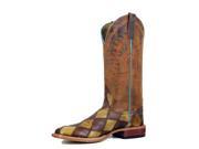Horse Power Western Boots Mens Leather Cowboy Patchwork 6 B HP1053