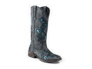 Roper Western Boots Womens Metallic 6.5 B Black 09 021 0901 0672 BR