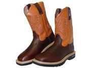 Cinch Work Boots Mens WRX Rubber Sole 10.5 D Brown Orange WXM109