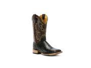 Cinch Western Boots Mens Cowboy Exotic Caiman 9 D Black Cigar CFM110