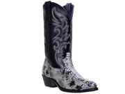 Laredo Western Boots Mens Monty Faux Snake 10.5 EW Black White 68067