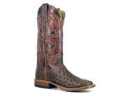 Anderson Bean Western Boots Mens FQ Ostrich 8 D Rum Volcano S1099