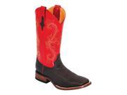 Ferrini Western Boots Mens Smooth Ostrich 9 EE Kango Red 10293 07