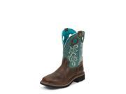 Tony Lama Work Boots Womens H2O Composite Toe 9 B Brown Teal RR3401L