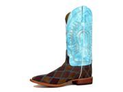 Horse Power Western Boots Mens Leather Cowboy Patchwork 9.5 B HP1055