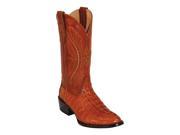 Ferrini Western Boots Mens Caiman Tail Croc 8 EE Cognac 10311 02