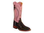 Ferrini Western Boots Womens Hornback Caiman 9.5 B Black Pink 80493 04