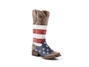 Roper Western Boots Womens US Flag 8 B Brown 09 021 7001 0107 BR