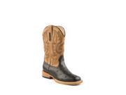 Roper Western Boots Mens Ostrich 12 D Black Brown 09 020 1900 0050 BL