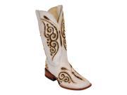 Ferrini Western Boots Womens Cowgirl Butterfly S Toe 6 B Gold 81793 19