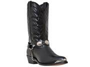 Laredo Western Boots Men Tallahassee Silver Toe Plate 7.5 D Black 6770