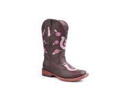 Roper Western Boots Girls Sq Toe 13 Child Brown 09 018 1901 0037 BR