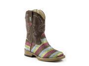 Roper Western Boots Girls Stripe 5 Infant Brown 09 017 1901 0079 BR