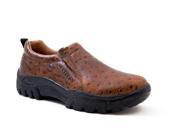 Roper Western Shoes Mens Ostrich Slip On 9.5 D Tan 09 020 0601 0371 TA