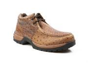 Roper Western Shoes Mens Ostrich Lace Up 7 D Brown 09 020 1654 1559 BR