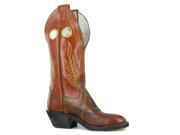 Olathe Western Boots Mens Cowboy Saddle Vamp 11 D Rust Coral Ice 2215