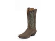 Justin Western Boots Womens Leather Stampede 8 B Sorrel Apache L2552