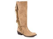 Roper Western Boots Womens Fringe Suede 6.5 B Tan 09 021 0957 0711 TA