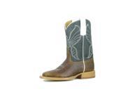 Anderson Bean Western Boots Boys Kids Square Toe 3 Child Tan K1072