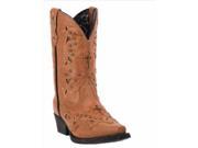 Laredo Western Boots Girls 8 Cross Studs 12.5 Child Tan LC2283